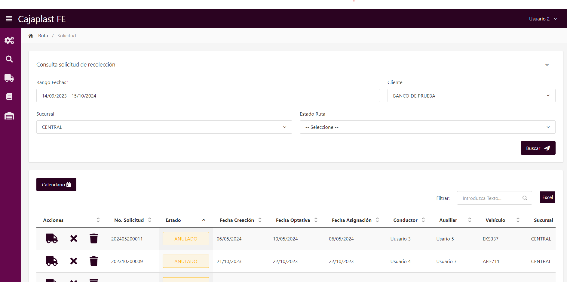Administración de rutas